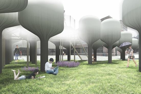A rendering of the first Young Architects Program Korea installation, "Shinseon Play" by Moon Ji Bang, which opened on July 8. The Moon Ji Bang team includes Choi Jang-won, Park Cheon-kang, and Kwon Kyung-min. The YAP Korea program is a collaboration between The Museum of Modern Art, MoMA PS1, and Seoul's National Museum of Modern and Contemporary Art (MMCA).