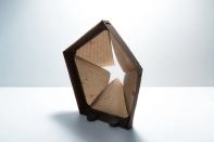 An aperture composed of 3D-printed, humidity-responsive surfaces.