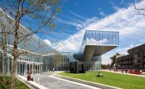 Entrance and cantilever.