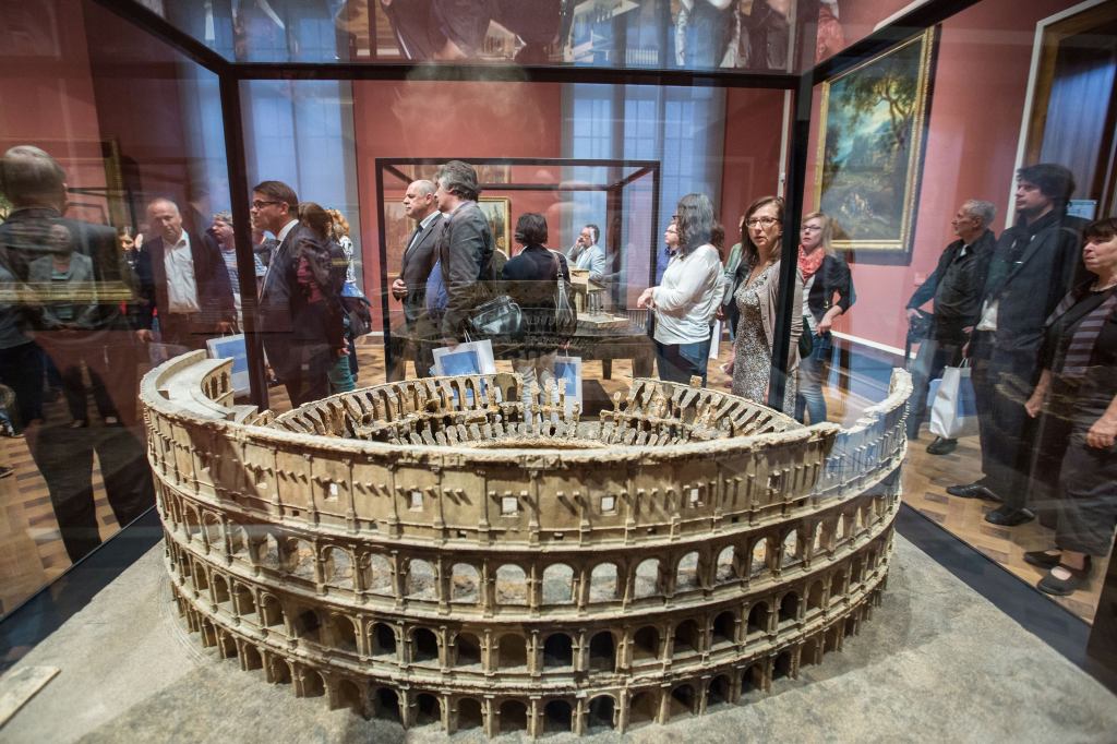 A Roman Colosseum model in the Hessisches Landesmuseum in Darmstadt, Germany, which will reopen Thursday after being closed for renovations.