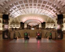 L'Enfant Plaza station, the last station in the District of Columbia before entering Virginia, was completed in 1977.