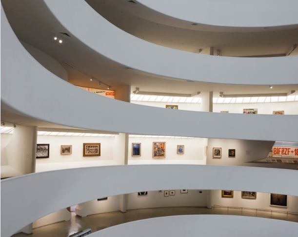 Installation view: Italian Futurism, 1909–1944: Reconstructing the Universe, Solomon R. Guggenheim Museum, New York, February 21–September 1, 2014.