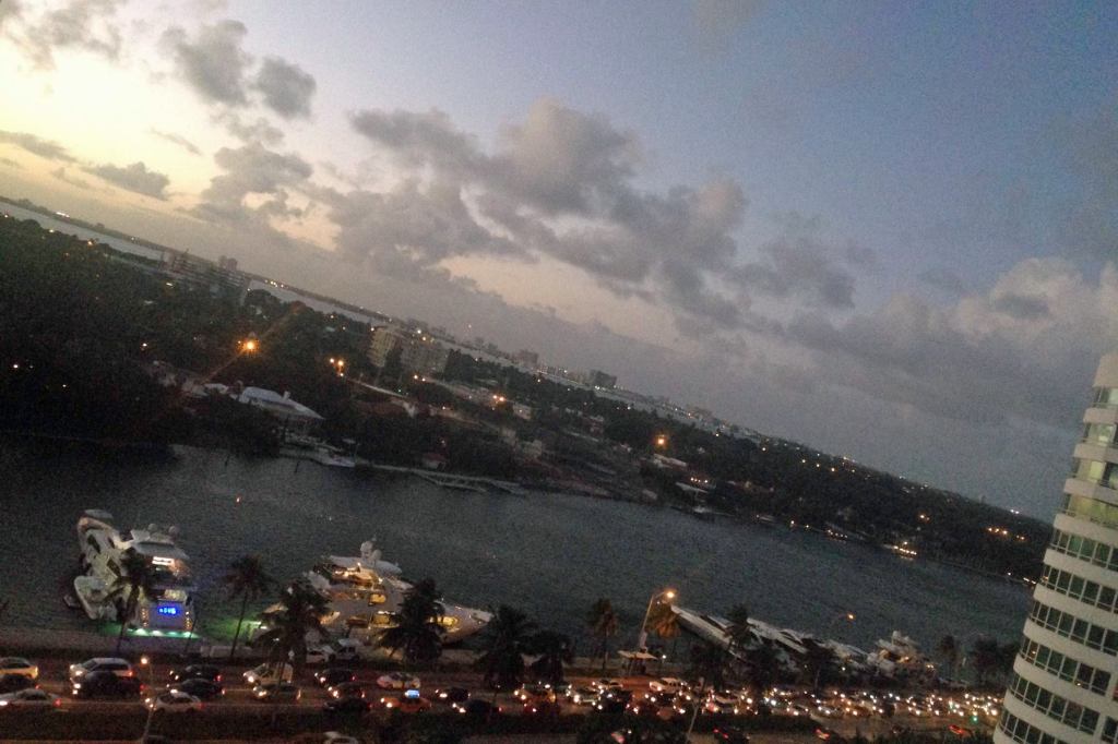 Unmoving vehicles on Collins Ave.