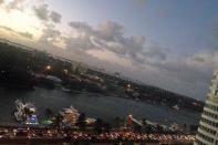 Unmoving vehicles on Collins Ave.