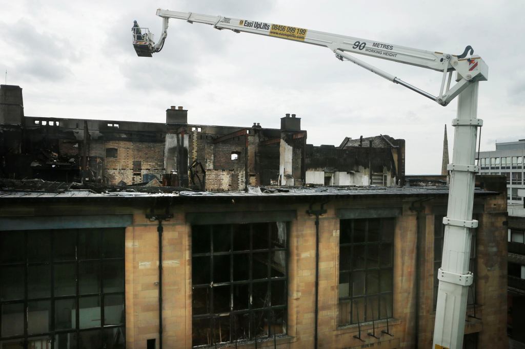 The Glasgow School of Art's Mackintosh building in June.