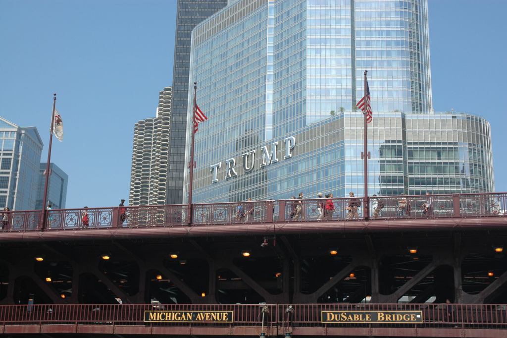 Donald Trump's Chicago tower in June.