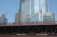 Donald Trump's Chicago tower in June.