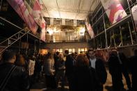 Festival goers at the opening of Belgrade Design Week in the renovated Staklopan factory.