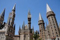 The new campus of Hebei Academy of Fine Arts in Shijiazhuang, China, on May 27. The college's under-construction campus has been dubbed the Hogwarts of Asia because of its resemblance to the school from the Harry Potter series.
