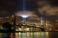 The "Tribute in Light," an annual remembrance of the attacks on Sept. 11, 2001.