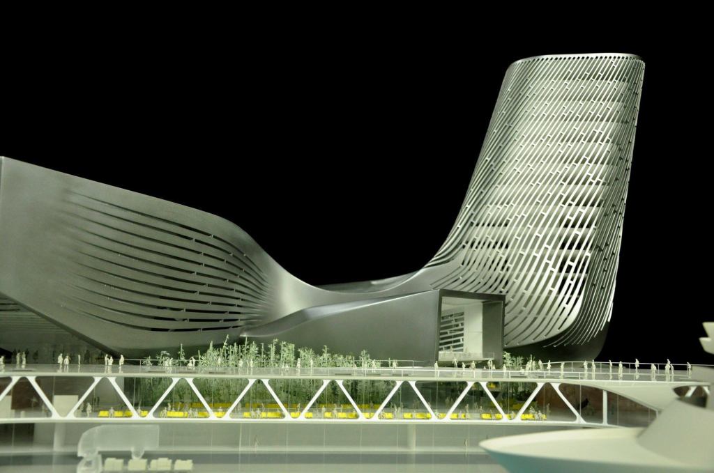 View of the Kaohsiung Port Terminal model.