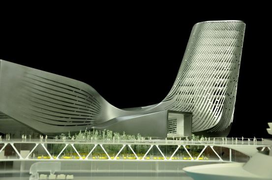 View of the Kaohsiung Port Terminal model.