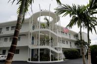 A building designed by architect Charles McKirahan in Bay Harbor Islands, Fla. The National Trust for Historic Preservation included Bay Harbor's East Island on the list of the "11 most endangered places" due to its concentration of mid-century Miami Modern architecture, which is being threatened by redevelopment.