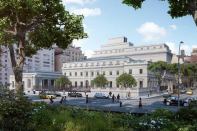 Artist's rendering of The Frick Collection expansion plan, viewed from Fifth Avenue.