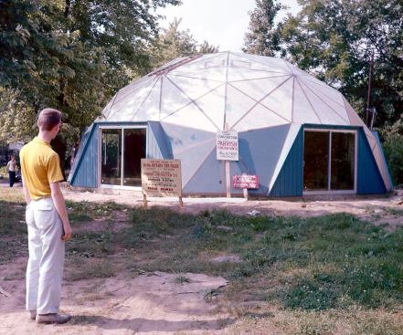 Buckminster Fuller's dome home in Carbondale, Ill., circa 1960