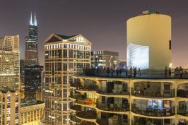Video installation by Luftwerk with MAS Context at Bertrand Goldberg's Marina City in Chicago.