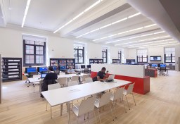 The+Washington+Heights+Library+renovationbrings+the+library+into+the+21st+century+and+the+advent+of+electronic+media+and+e-books.+
