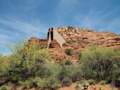 Church of the Holy Cross, designed by Ashen + Allen, rises out of the rocks in Sedona, Ariz.