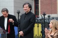 Shigeru Ban, Hon. FAIA, receives the Pritzker Architecture Prize at a ceremony held at Amsterdam's Rijksmuseum on June 13.