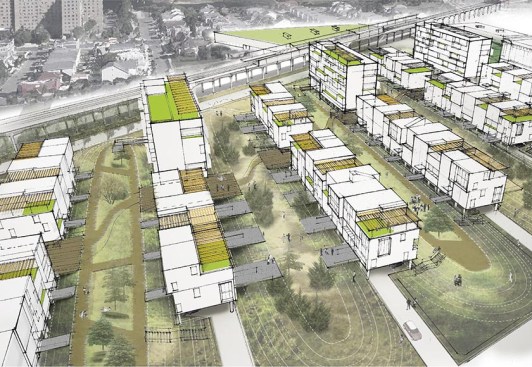 Aerial+view+of+housing+development+on+earth+berm