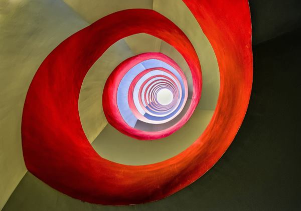 "Under the Staircase." Staircase in an office building in Cologne, Germany. 2014 Sony World Photography Awards Open Competition Winner in the Architecture category.