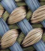 Woven fiber "scaffold" of the new artificial cartilage.