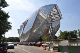 The Fondation Louis Vuitton sits at the edge of Bois de Boulogne in Paris.