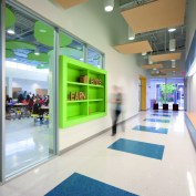 Kirksey+Architecture+renovated+Beth+Yeshurun+Day+School+to+enhance+how+children+interact+and+learn+by+incorporating+more+natural+light%2c+color+and+transparency+within+the+interiors.