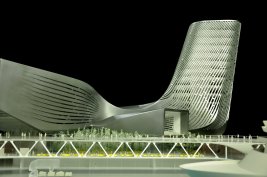 View of the Kaohsiung Port Terminal model.