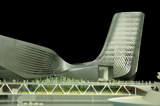 View of the Kaohsiung Port Terminal model.