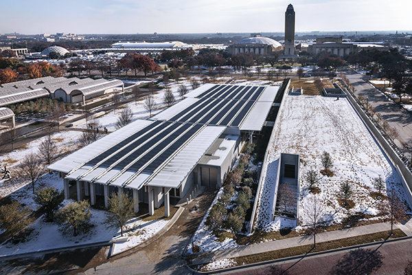 Aerial view of the campus from the northwest.