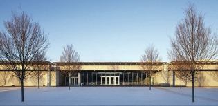 View of the main (east) entrance.