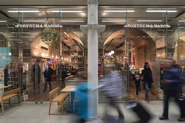 A view of Fortnum & Mason's new store in London's St. Pancras International transportation and retail center.