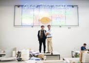 Alfredo Brillembourg (left) and Hubert Klumpner in the offices of Urban-Think Tank.