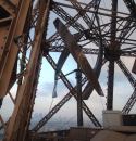 One of two wind turbines recently installed on the Eiffel Tower in Paris.