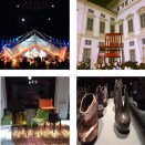 Clockwise from top left: the Wallpaper* party, the Molteni party,&nbsp;United Nude's 3D-printed footwear show, and&nbsp;Kartell's Ettore Sottsass Memphis tribute display.