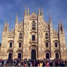 The Milan Cathedral on the Piazza del Duomo.