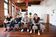 The Greycork team (from left): industrial designer Jonah Willcox-Healey, co-founder and CPO Myung Chul "Bruce" Kim, co-founder and CEO John Humphrey, and co-founder and CDO Alec Babala.