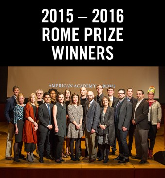 The winners at the Arthur & Janet C. Ross Rome Prize Ceremony, held at the Morgan Library and Museum in New York City on April 16th.
