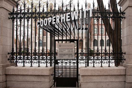 Cooper Hewitt, Smithsonian Design Museum, 90th Street garden entrance.
