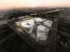 Suzhou Industrial Park Sport Center

Projektart: Internationaler Wettbewerb 2013 - 1. Preis

3 Stadiengebaeude: offenes Stadion, Gymnasium, Natatorium. Die Stadien sind auf erhoehte Sockel gestellt, zwischen denen Landschaftsbereiche und Wasserflaechen liegen. Von diesen aus werden die oeffentlichen Bereiche im Erdgeschoss erschlossen. Die von aussen zu den Stadien ansteigenden Flaechen sind mit fuer die Oeffentlichkeit zugaenglichen Sportfeldern belegt.

Entwurf: Meinhard von Gerkan und Nikolaus Goetze mit Magdalene Weiss 
Partner: Nikolaus Goetze
Assoziierter Partner: Magdalene Weiss
Projektleiter Wettbewerb: Sebastian Schmidt, Sui Jinying, Yan Lüji
 Projektleiter Ausführung: Lvji Yan

Bauherr: Suzhou Industrial Park Sports Industry Development Co., LTD.

BGF-Daten: 421.040 m²