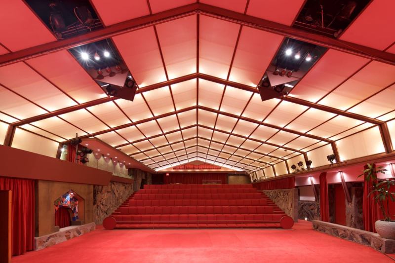 The interior of the Music Pavilion.