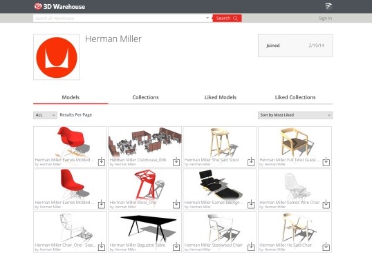 3D Warehouse Herman Miller collection