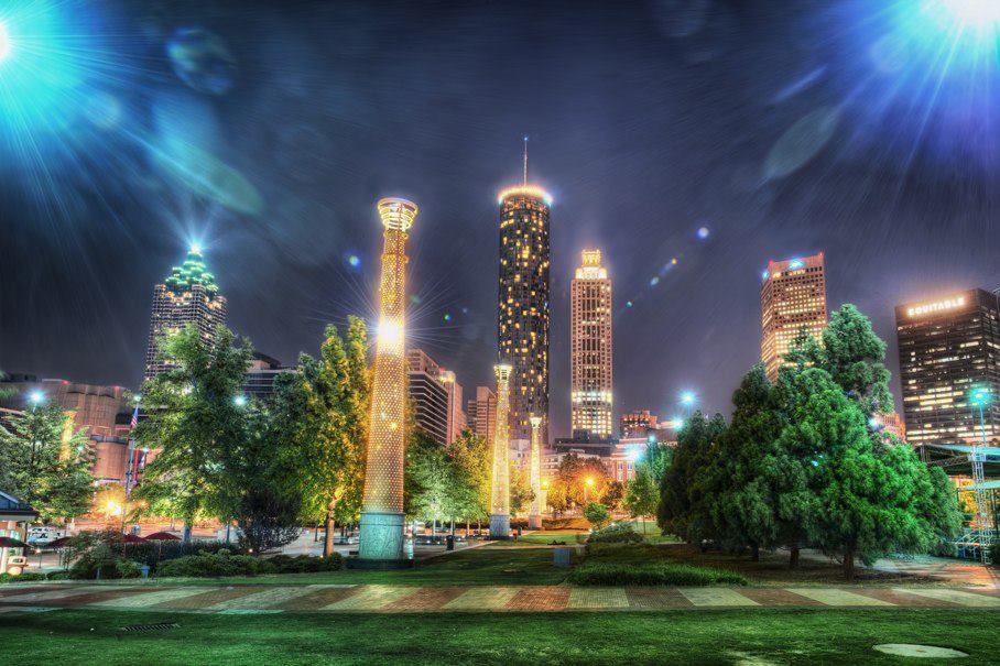 A shot of downtown Atlanta.