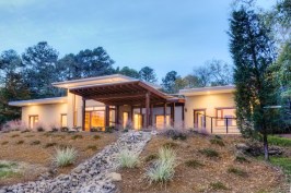 Rear elevation overlooking meadow.