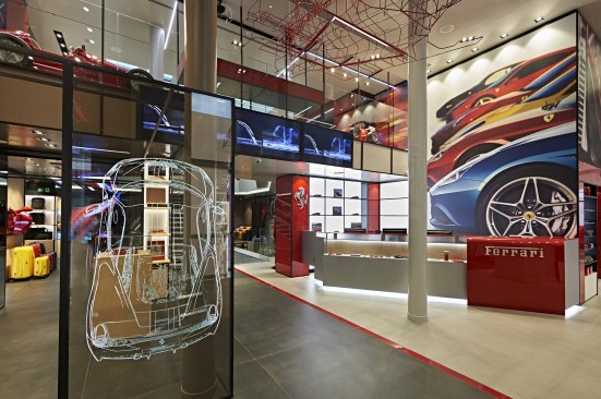 FERRARI STORE MILAN, DESIGN MASSIMO IOSA GHINI