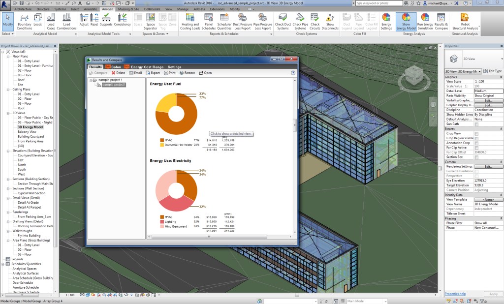 Green Building Studio's interface relays estimated HVAC costs.