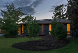 Front elevation harmonizes with the surrounding neighborhood