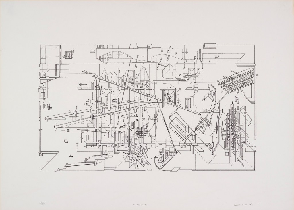 Daniel Libeskind, The
Garden, 1979. © Daniel Libeskind. From the Collection of the Alvin Boyarsky
Archive.