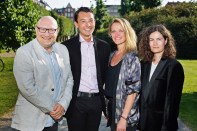 The winners of the Henning Larsen Foundation's film competition. From the left: Sam Renseiw, Cole Phoenix Skaggs, Agapi Triantafillidis, and Barbara Bohr.